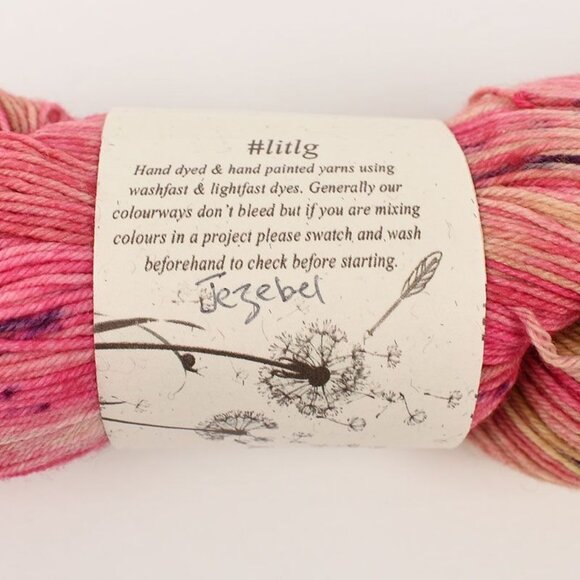 LITLG Fine Sock Yarn SW Merino Nylon 460 Yards 100g Jezebel Colorway - Picture 4 of 4